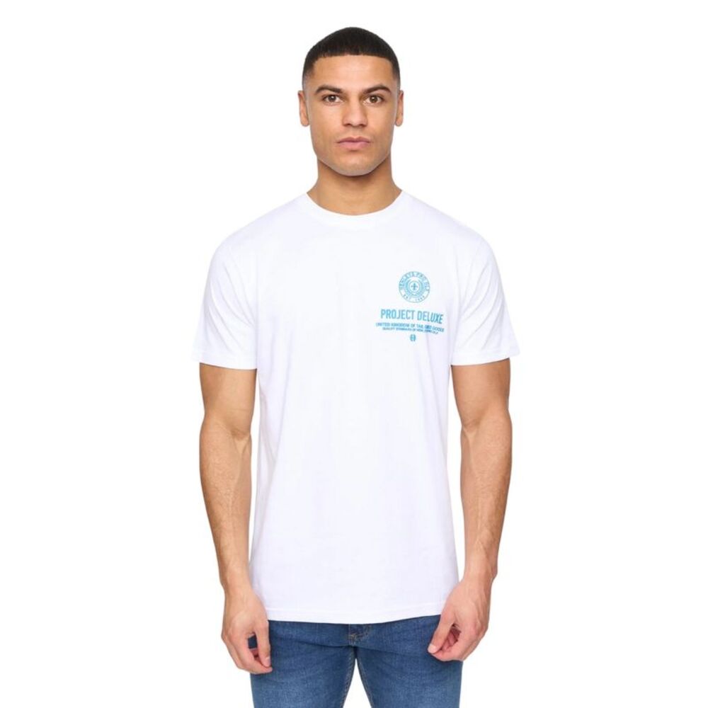 Henleys Mens Henstamp Cotton T-Shirt / White